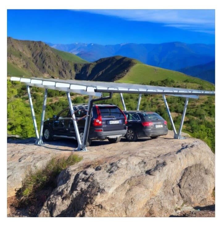 Carport dwustanowiskowy dla III strefy śniegowej I wiatrowej