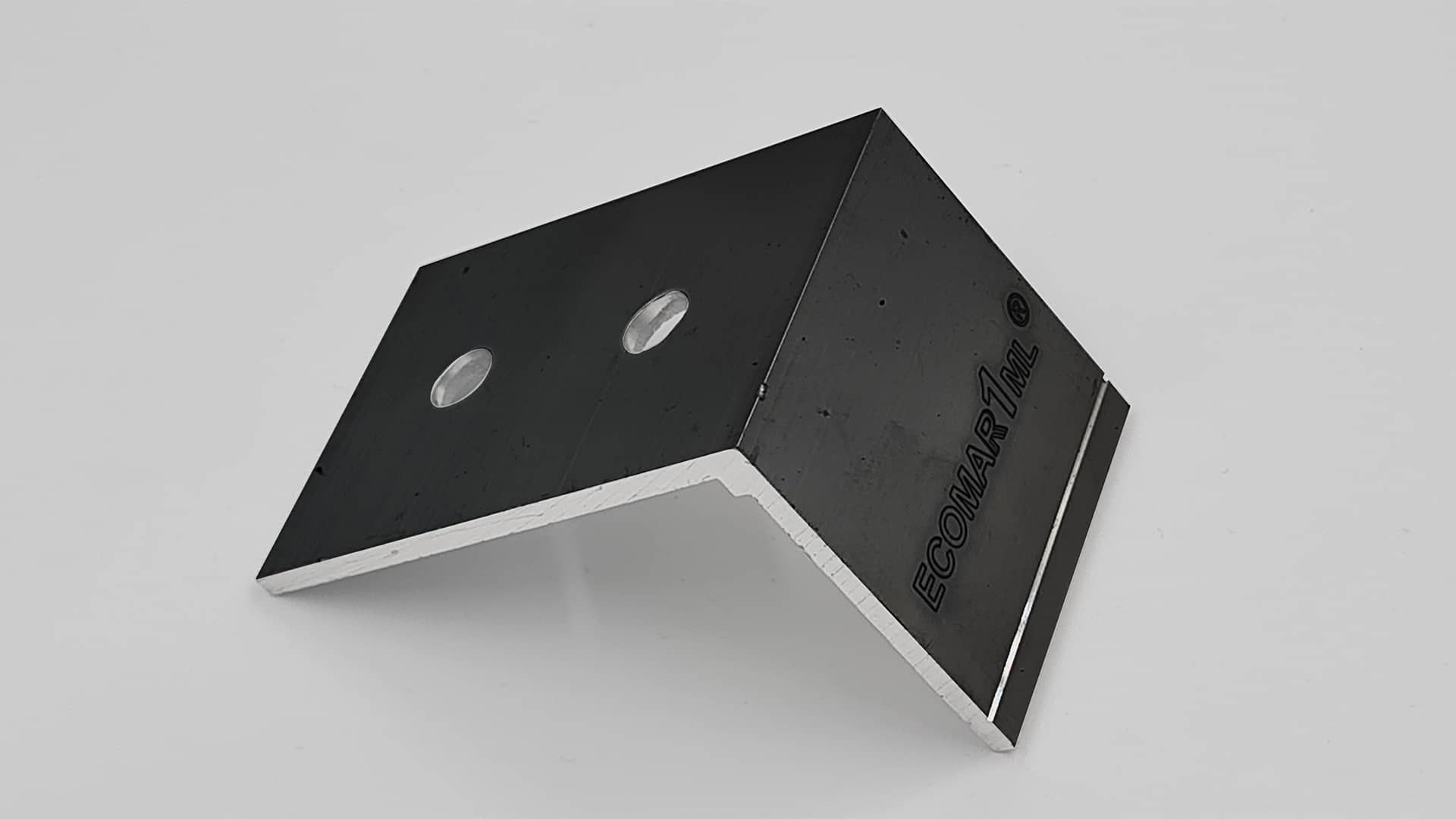 Klema końcowa dolna anodowana czarna z 2 otworami ECOMAR1ML Klema końcowa dolna anodowana czarna z 2 otworami ECOMAR1ML