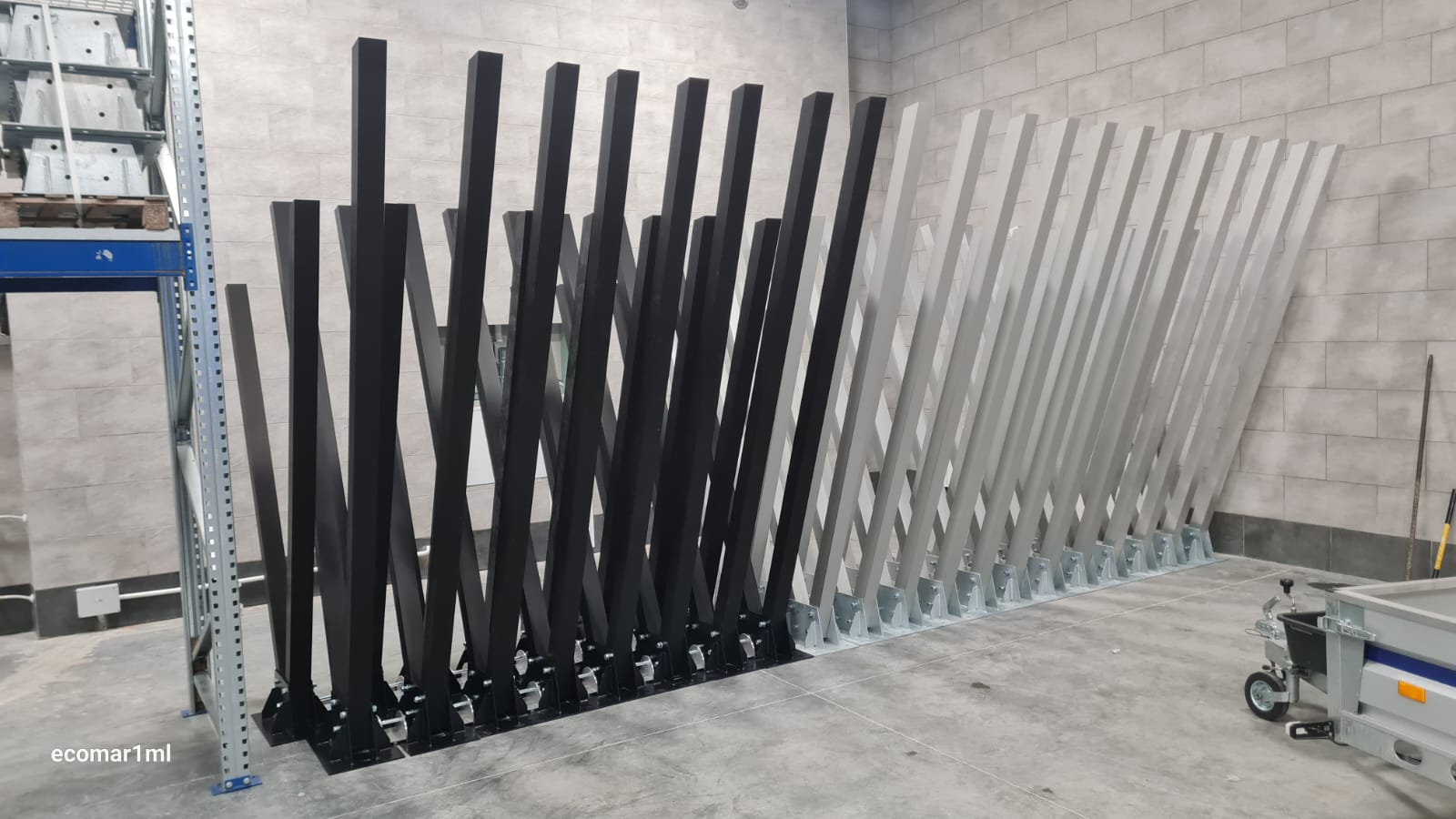 ecomar1ml komplet nog carport anodowany czarny 2